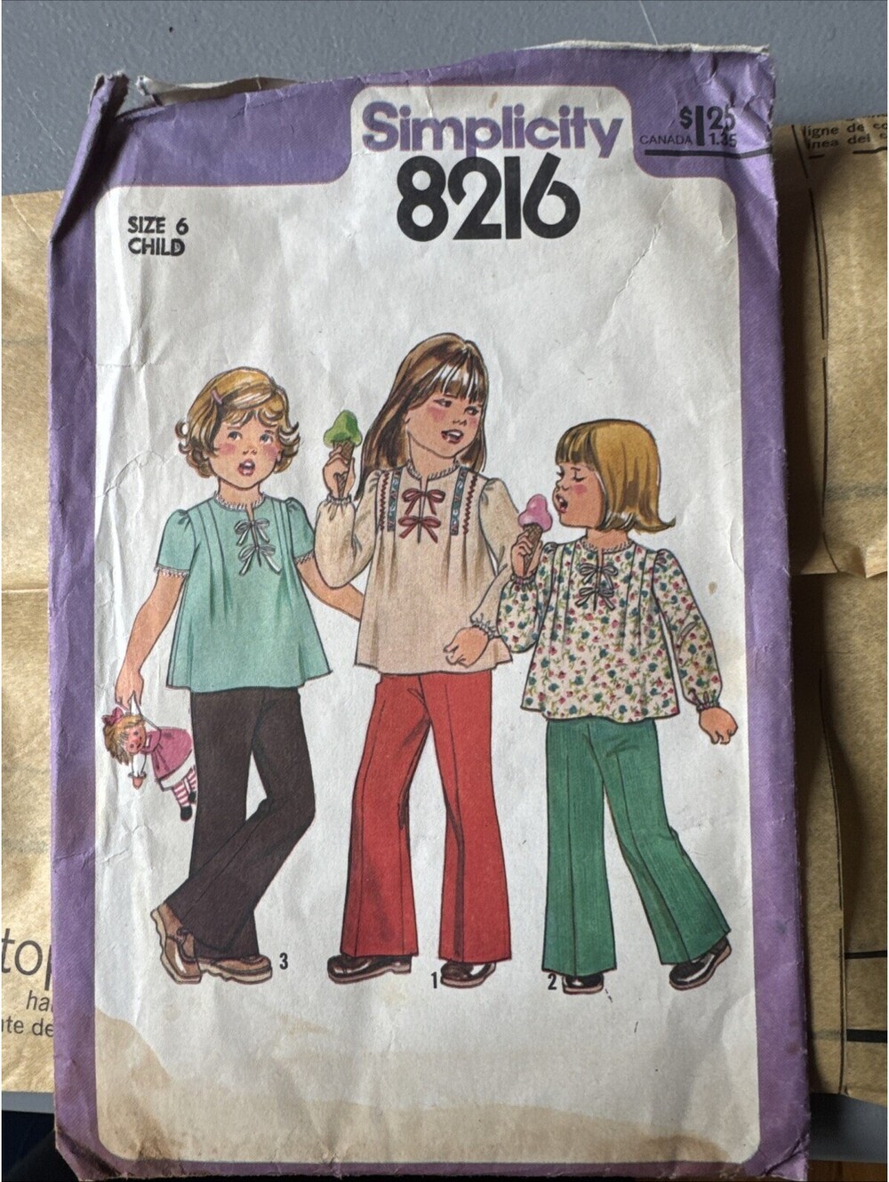 Simplicity 8216 Rare Vintage Children’s Pattern. Uncut. Size 6